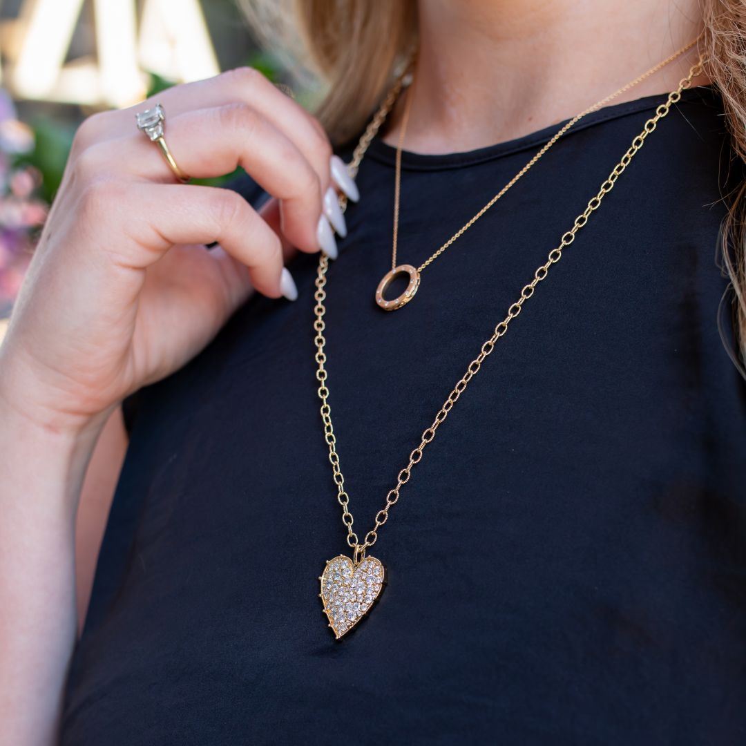 Layered gold necklaces