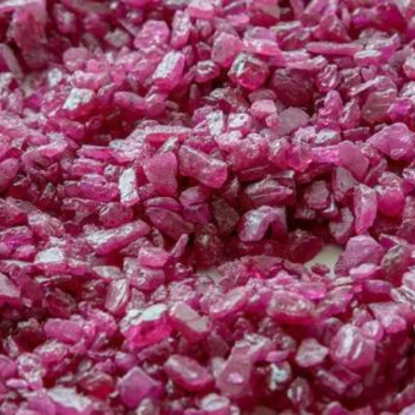 rubies loose in a pile