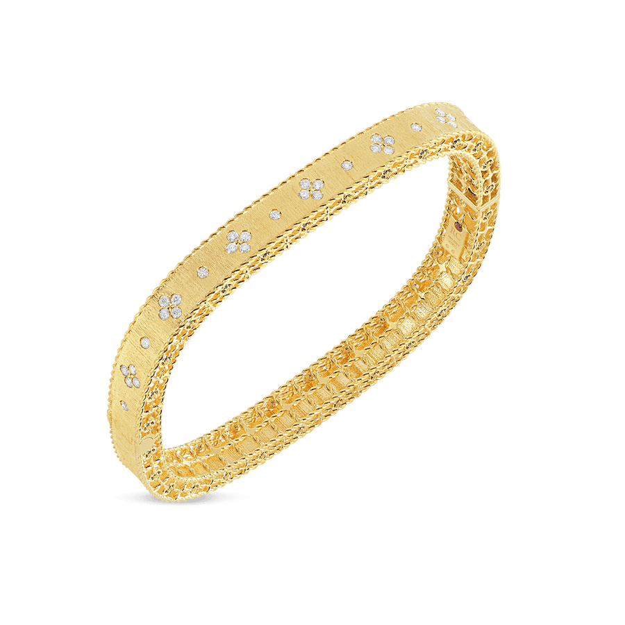 Princess 0.48ct Diamond Bangle Bracelet in 18K Yellow Gold