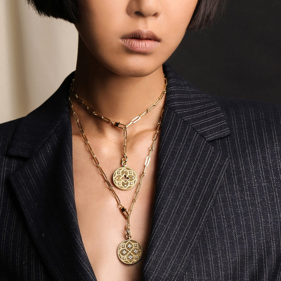 Venetian Princess 0.09ct Diamond Necklace in 18K Yellow Gold, 19in