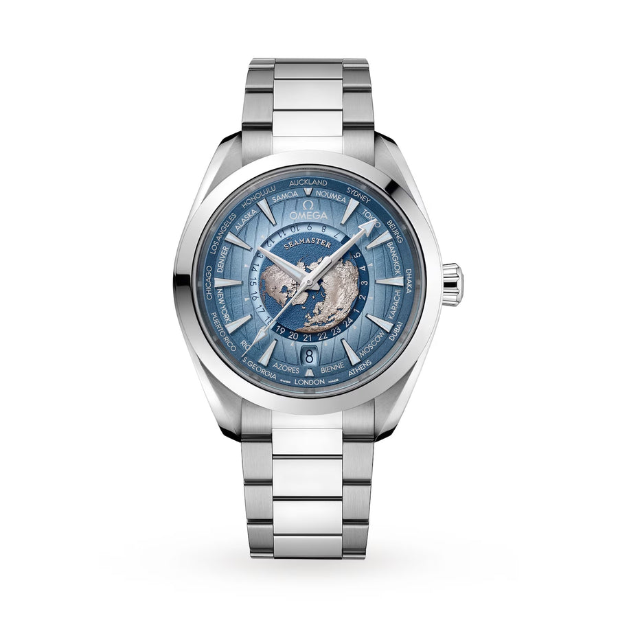 43mm Seamaster Aqua Terra 150M Watch with Blue Dial in Stainless Steel, Bracelet
