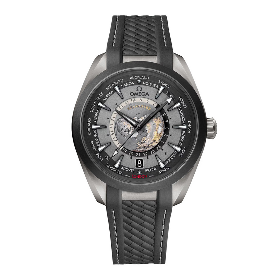 43mm Seamaster Aqua Terra 150M Watch with Grey Dial in Titanium, Strap