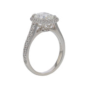 Harry Kotlar Artisan Pave 2.52ct Cushion Cut Diamond Halo Ring, Size 6.5