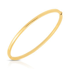 Oval Hinged Bracelet in 18K Yellow Gold