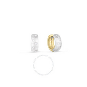0.29ct Full Cut Diamonds Reversible Hoops in 18k Yellow and White Gold