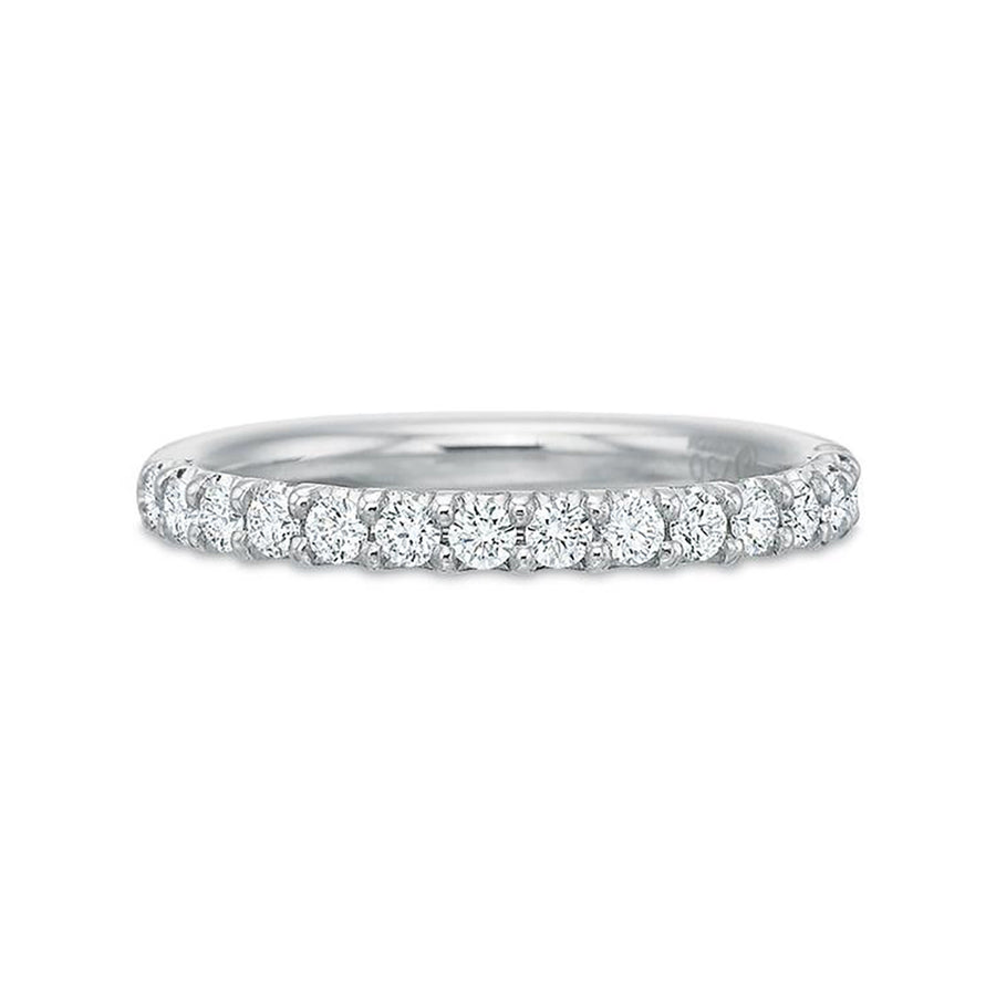 Classic Comfort Fit 0.38ct Diamond Partway Prong Set Band in Platinum, Size 6