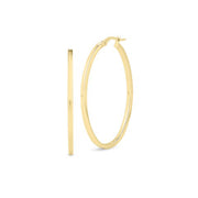 Oval Hoop Earring in 18K Yellow Gold