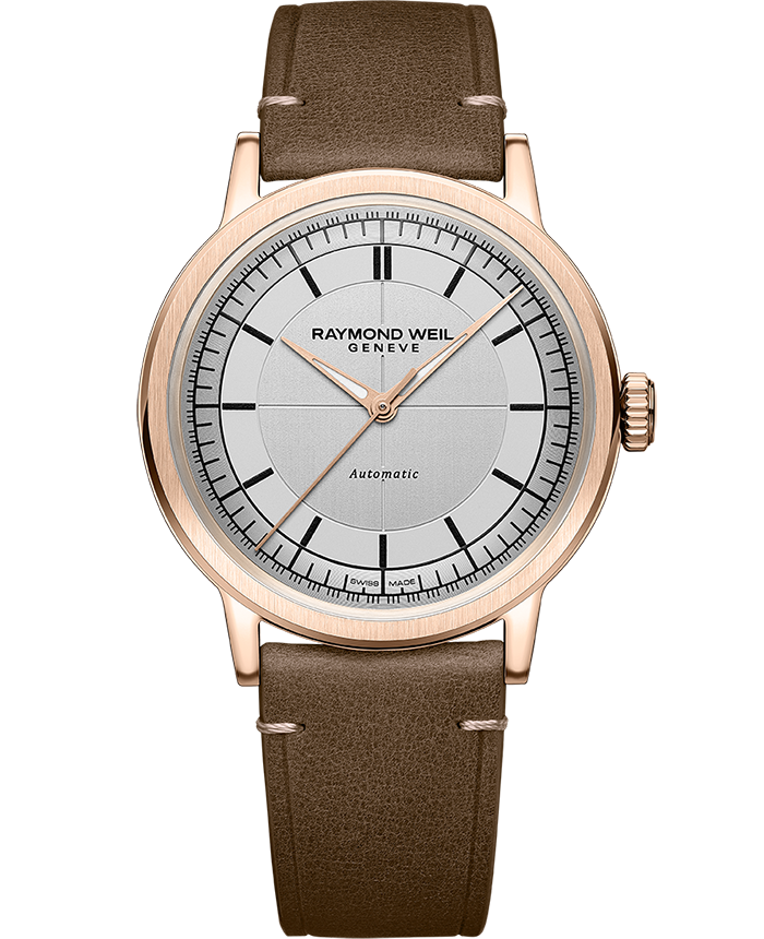 Millesime Watch with Silver Dial in Stainless Steel, Strap