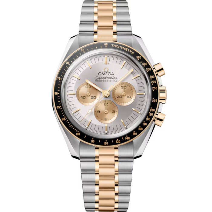 42mm Speedmaster Moonwatch Professional Watch with Silver Dial in Stainless Steel, Bracelet