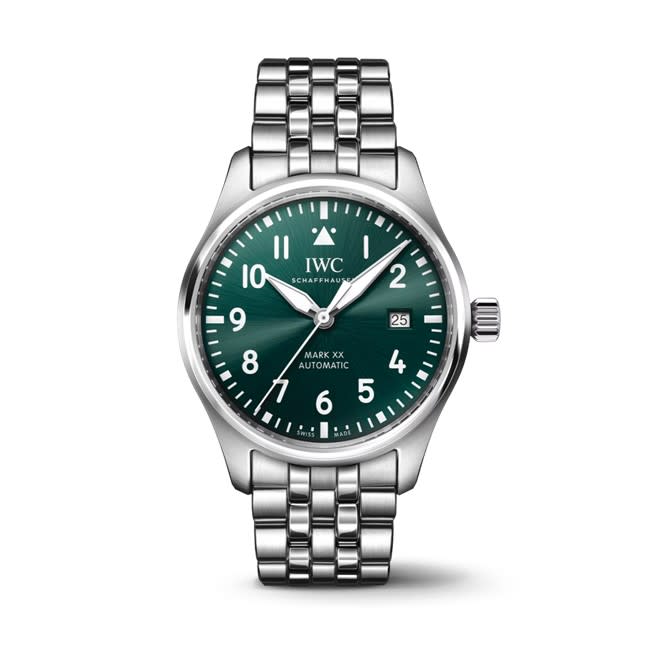 40mm Pilots Watch Marx XX with a Green Arabic Marker Dial with