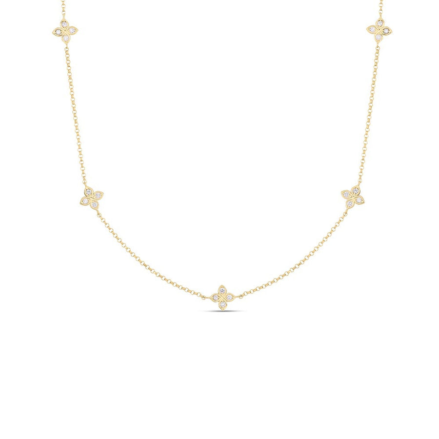 Love by the Inch Diamond Station Necklace in 18K Yellow Gold, 18in