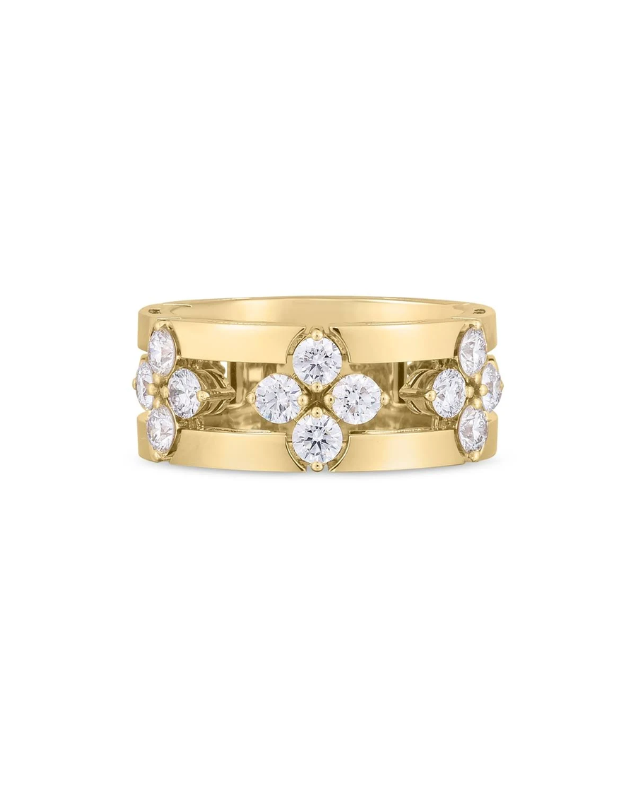 Love in Verona Diamond Ring in 18K Yellow Gold, Size 6.5