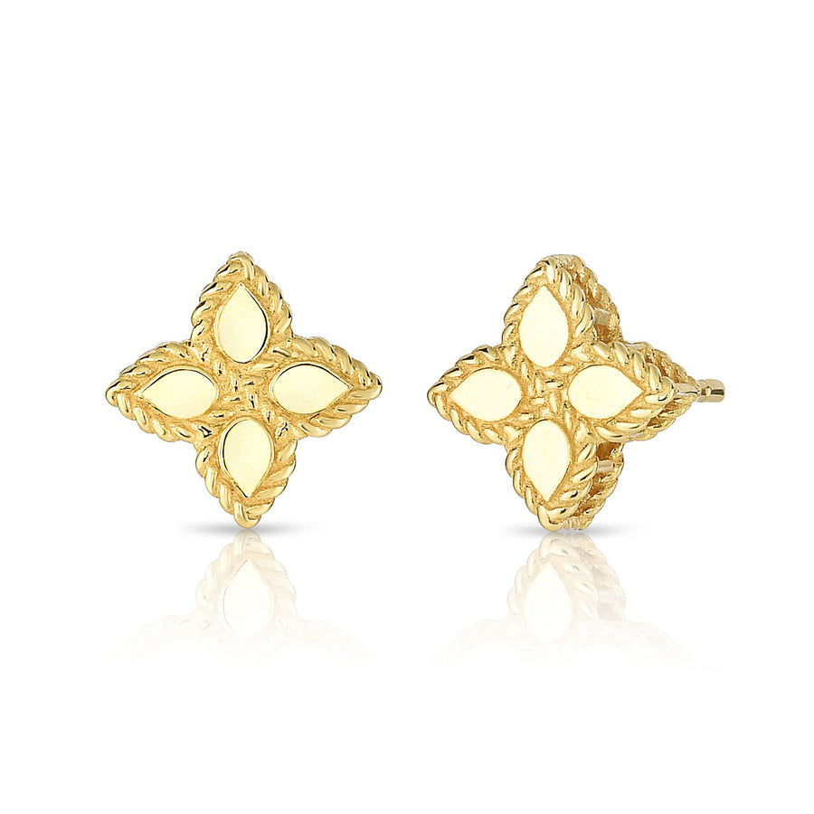 Princess Flower Earrings in 18K Yellow Gold