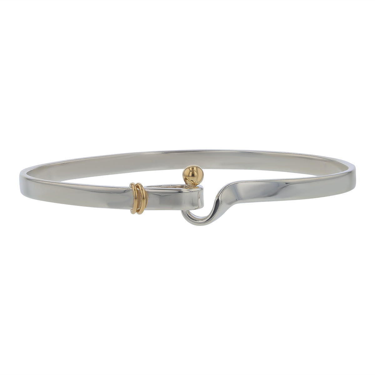 Tiffany Co Hook Bracelet in Sterling Silver and 18k Yellow Gold