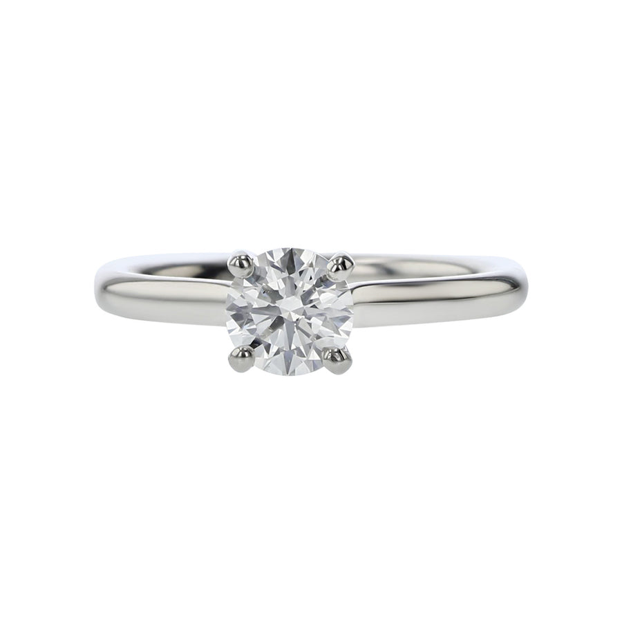 New Aire Solitaire Semi-Mount Ring in Platinum for Round Center