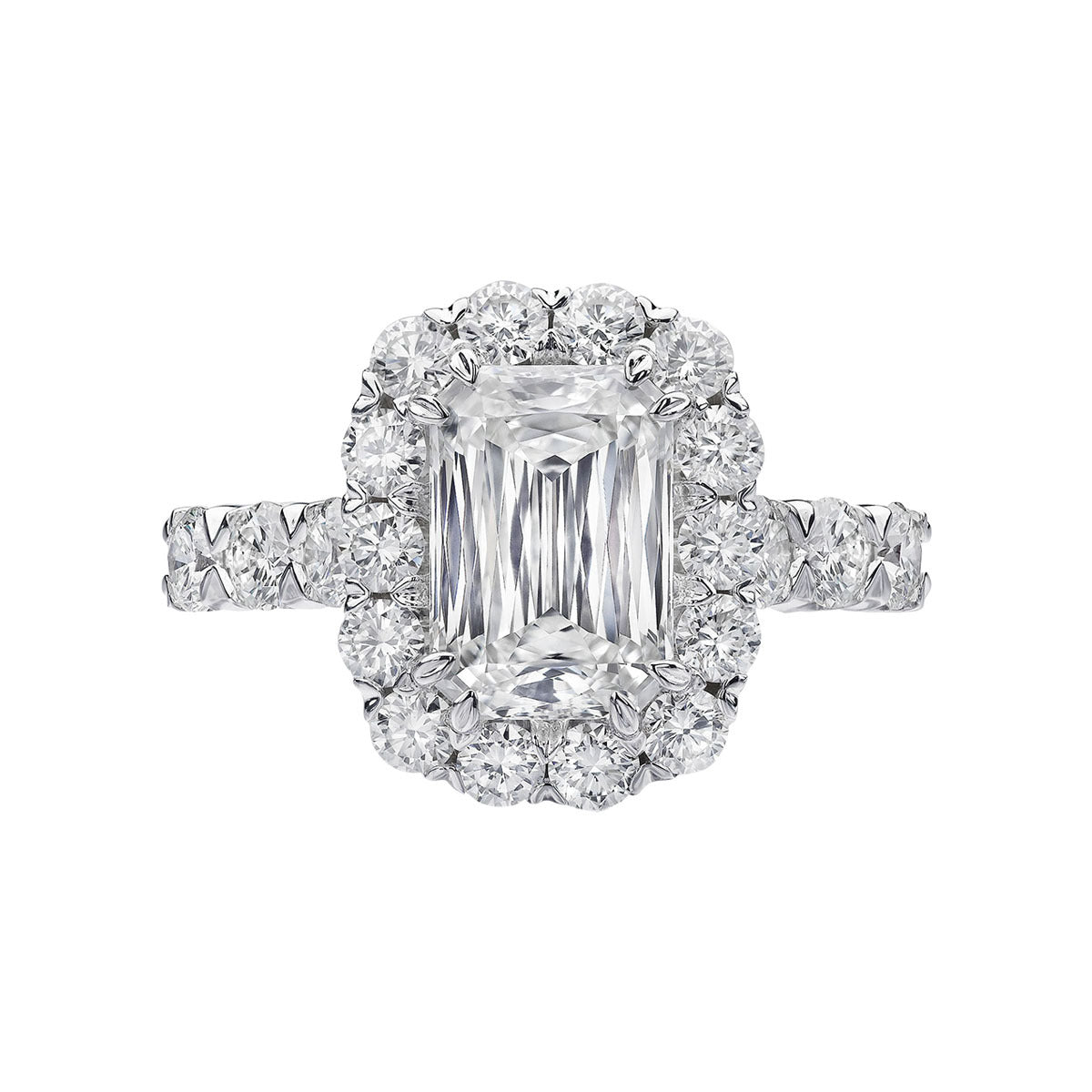 Crisscut emerald cut diamond ring Clearance