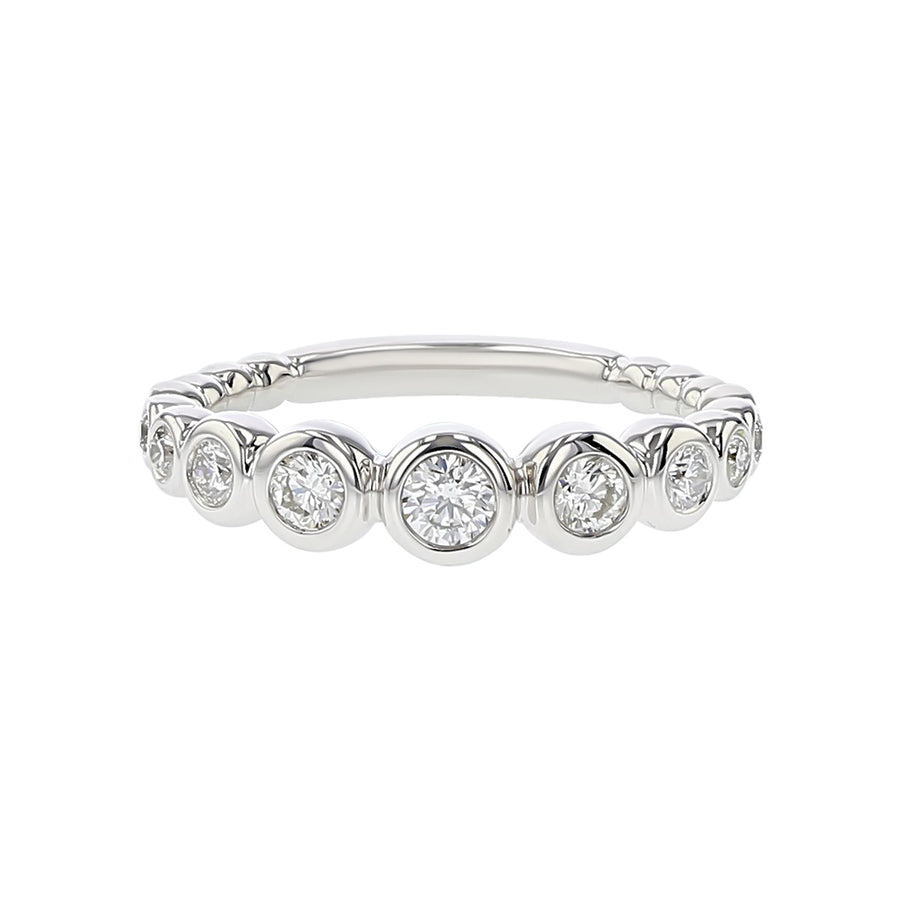 Diamond Bubble Single Stacking Ring