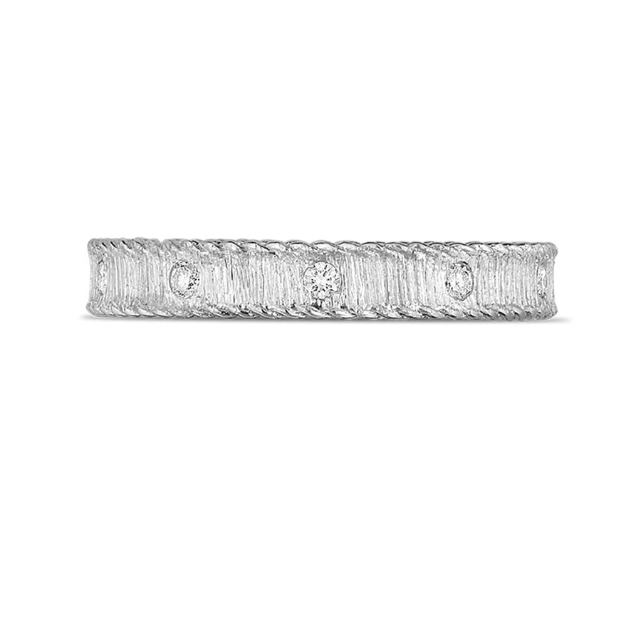 18K Gold Princess Band with Diamonds