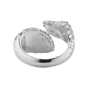 Perseverance Fish Pave Sapphire Sterling Silver Ring