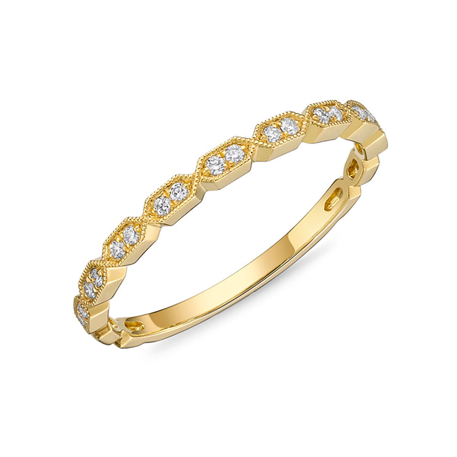 Vintage Hexagon Stackable Band