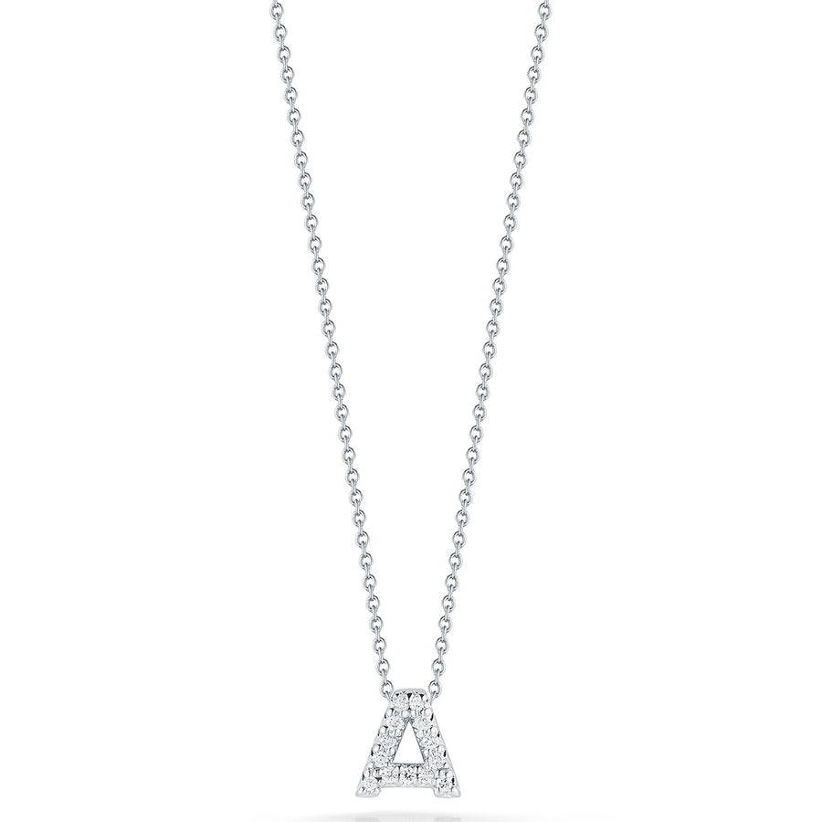 Love Letter A Pendant with Diamonds