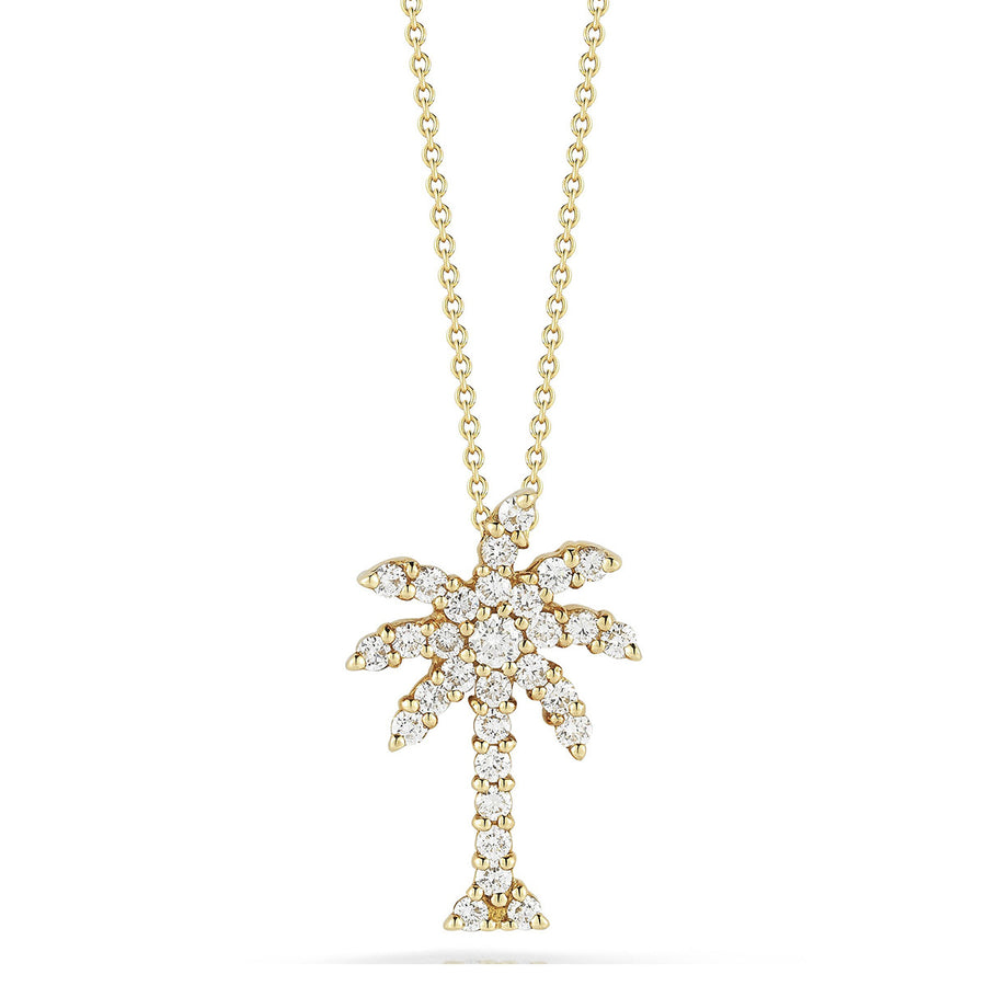 Large Palm Tree Diamond Pendant
