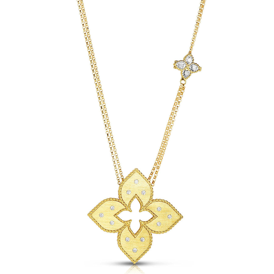 Yellow and White Gold Diamond Venetian Princess Necklace