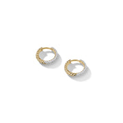 Petite Pave Earrings with Diamonds in 18K Gold