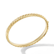 Sculpted Cable Bangle Bracelet in 18K Yellow Gold