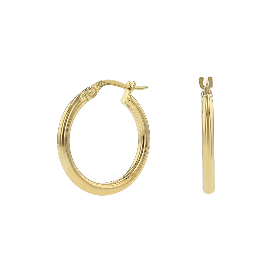 Perfect Gold Classic Round Hoop Earrings