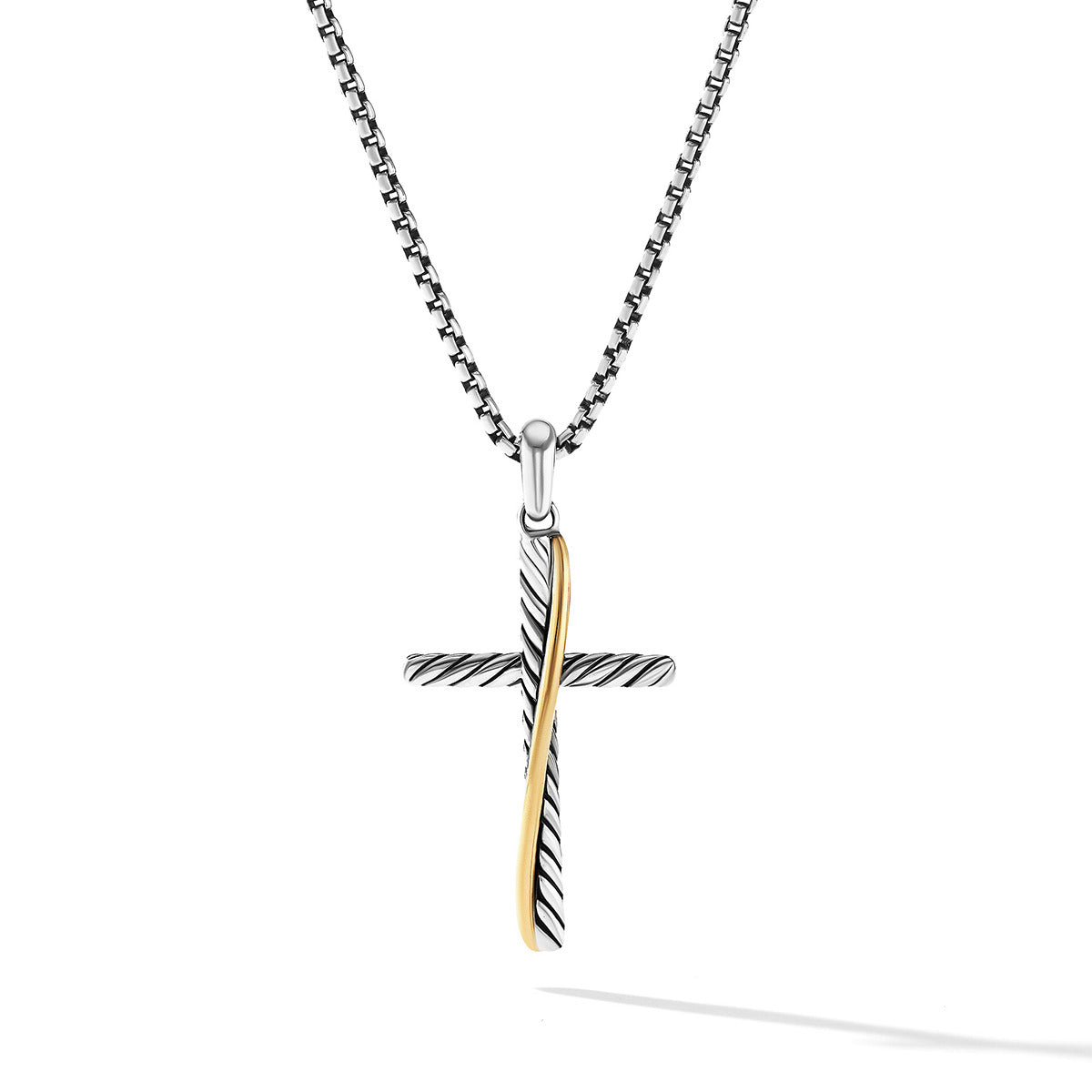 Crossover good 18k gold cross pendant AND chain NWOT Necklace