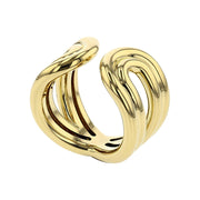 18K Yellow Gold Crossover Ring