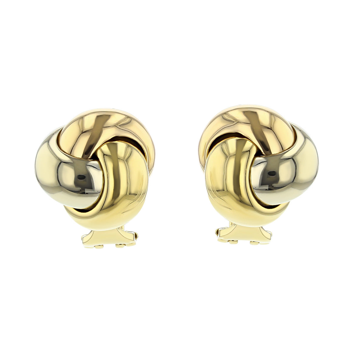 Cartier Love Knot Earrings in 18K Yellow and White Gold Schiffman s Jewelers