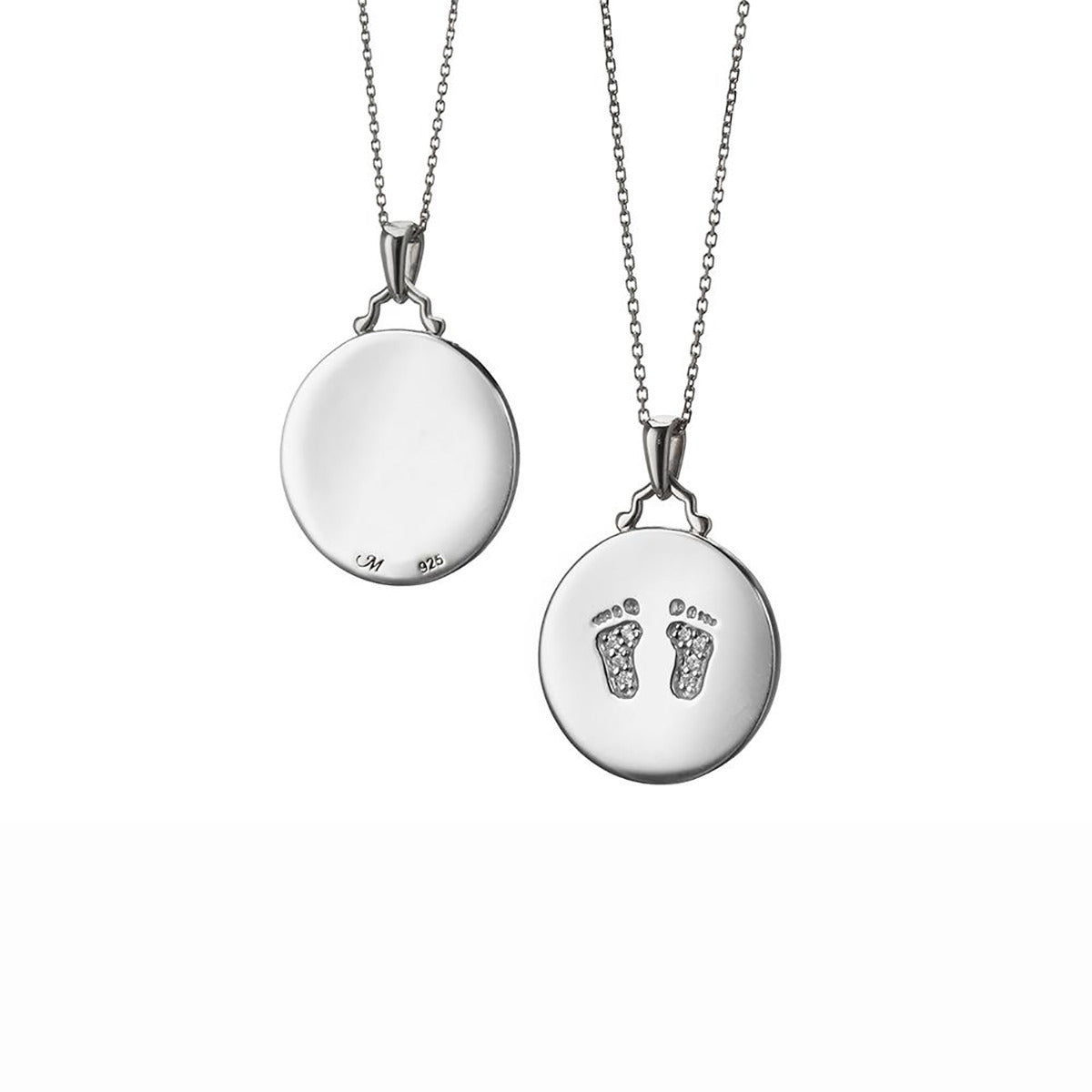 Small Baby Charm Necklace with Sapphires Schiffman's Jewelers