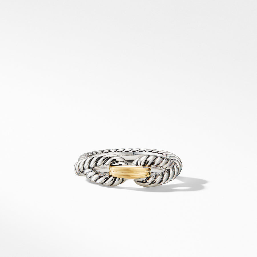 Cable Loop Ring with 18K Gold