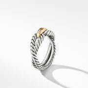 Cable Loop Ring with 18K Gold