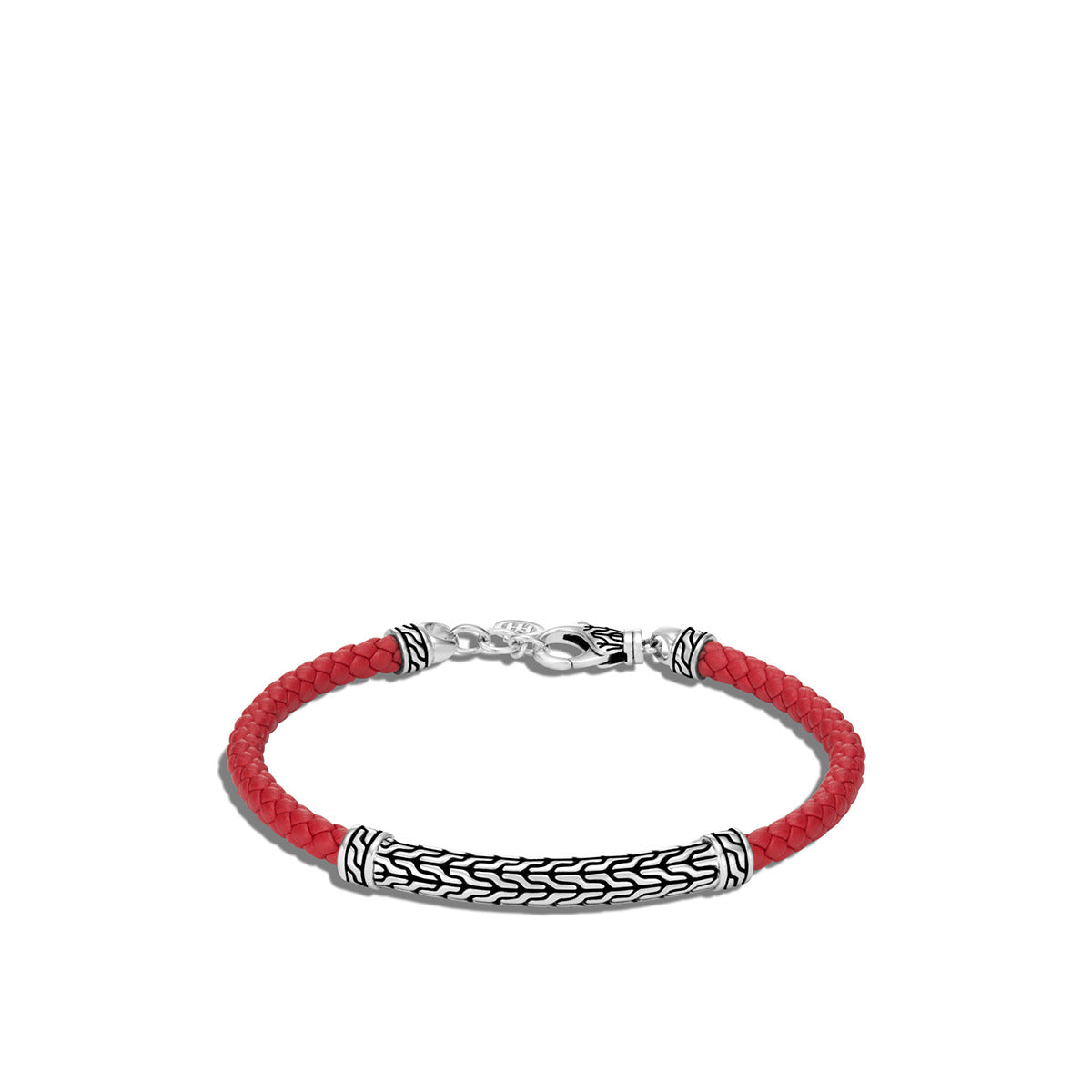 Red Braided Leather Bracelet