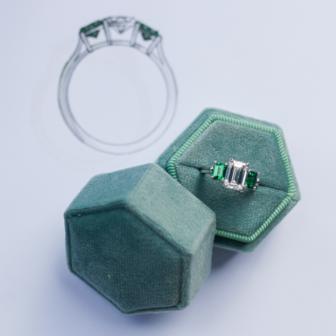 Custom ring created at Schiffmans Jewelers