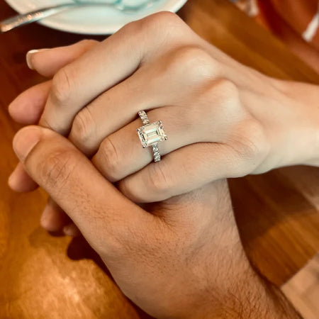 Diamond ring during proposal