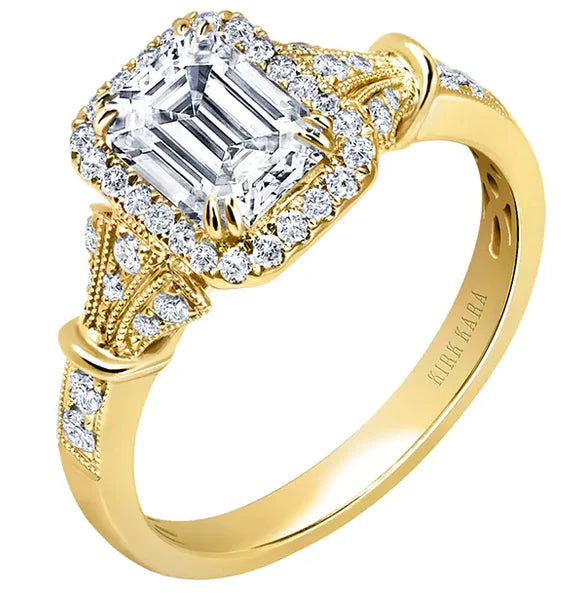 Yellow gold diamond engagement ring