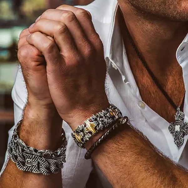 How to Stack Men's Jewelry