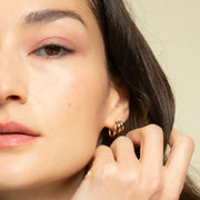Rings of Saturn Triple Hoop Earrings in 18K Rose, White and Yellow Gold