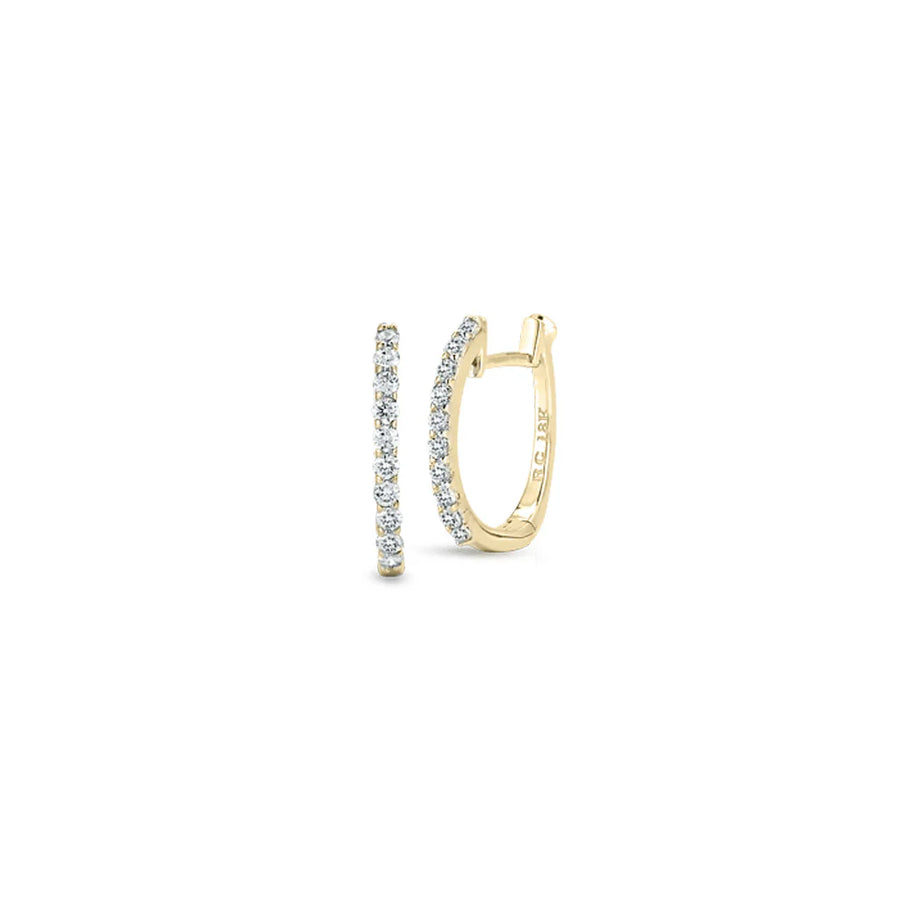 Diamond Baby Hoop Earring in 18K Yellow Gold