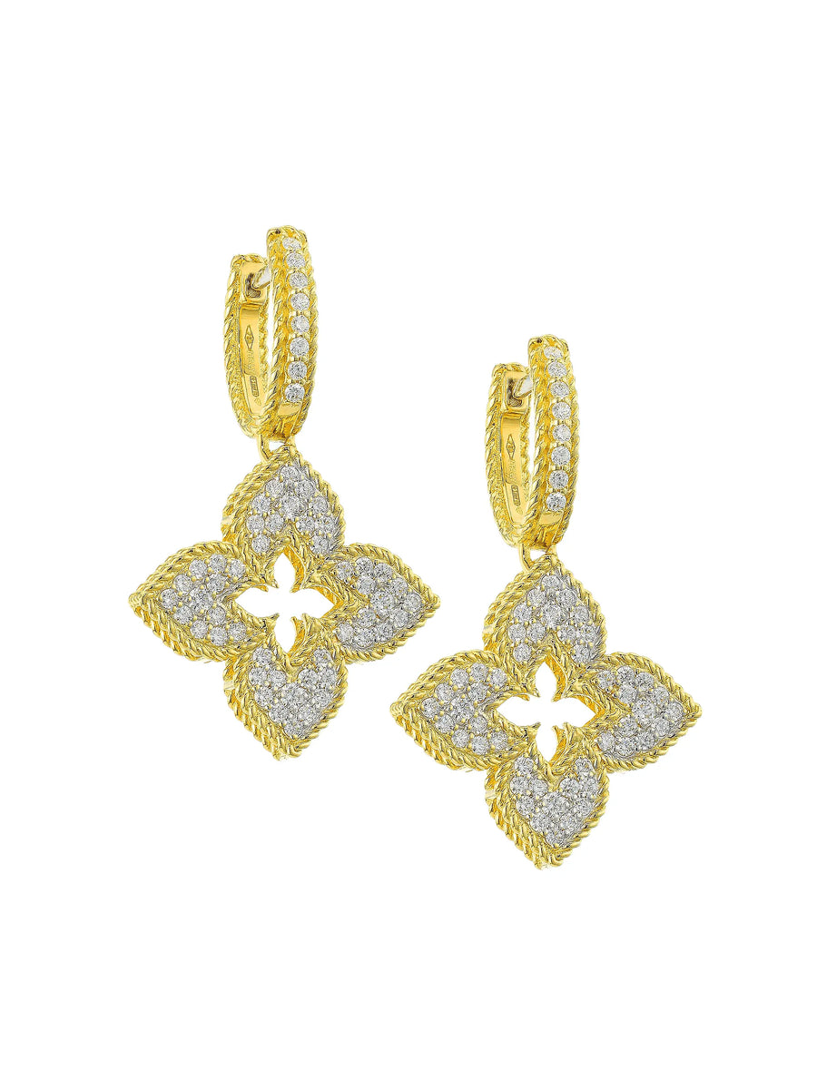 Venetian Princess 0.77ct Diamond Drop Earrings in 18K Yellow Gold