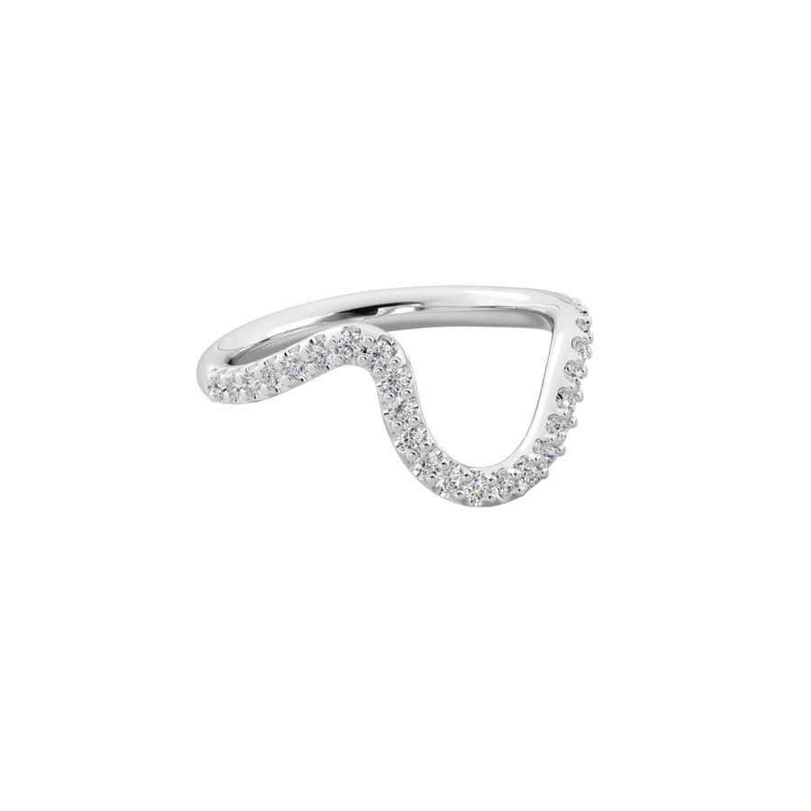 Wave 0.29ct Diamond Band in Platinum