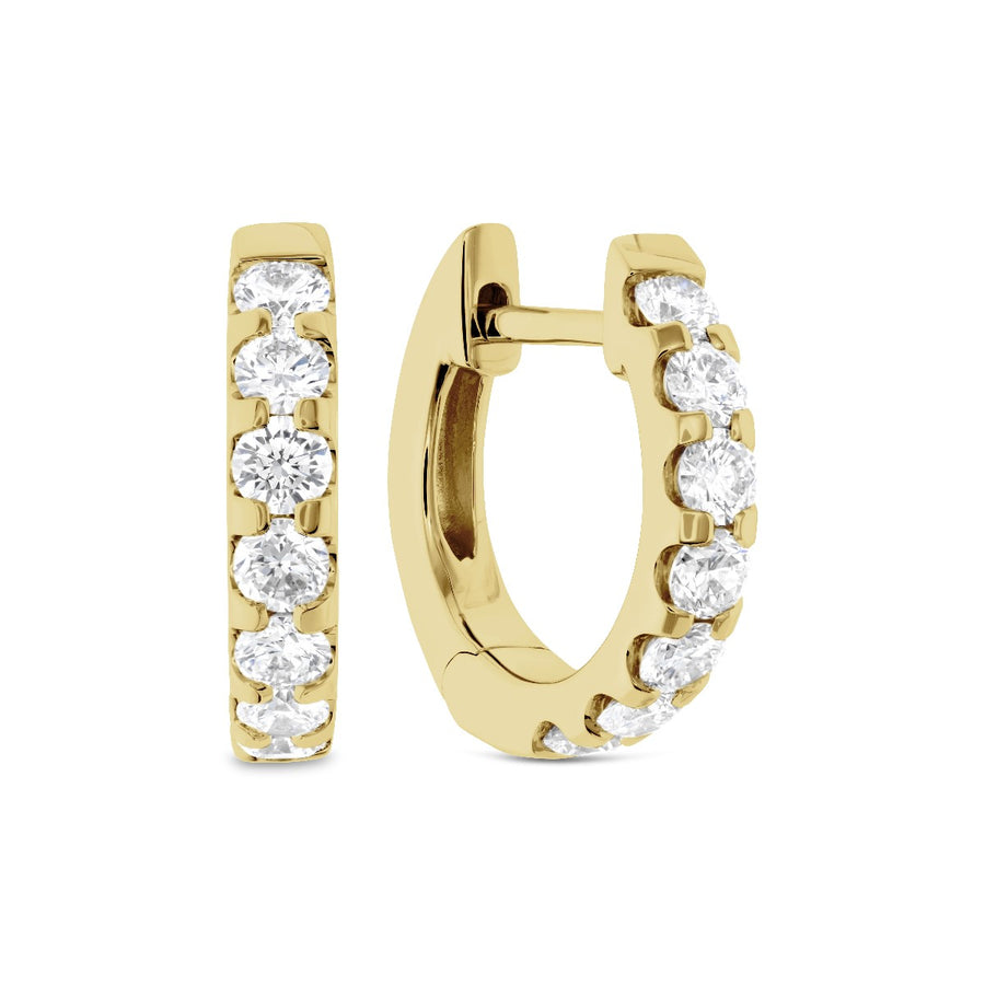 Odessa 0.49-0.57ct Diamond Huggie Hoops in 18K Yellow Gold