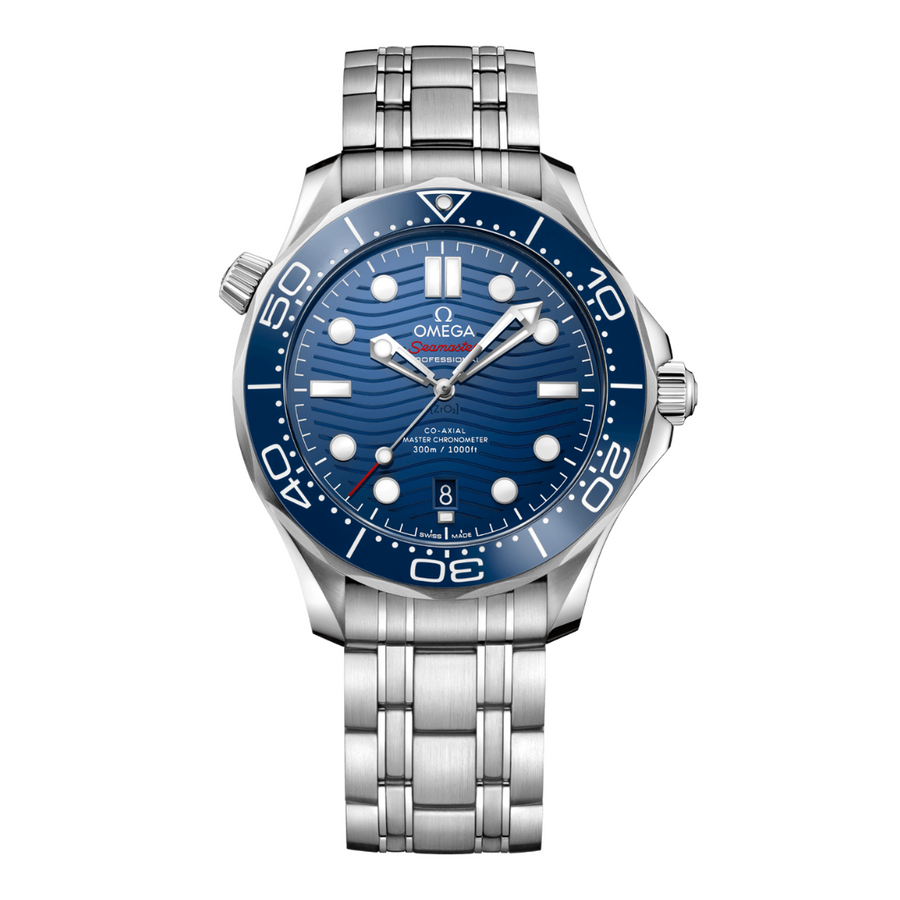 42mm Seamaster Dive 300M Watch with Blue Dial in Stainless, Bracelet