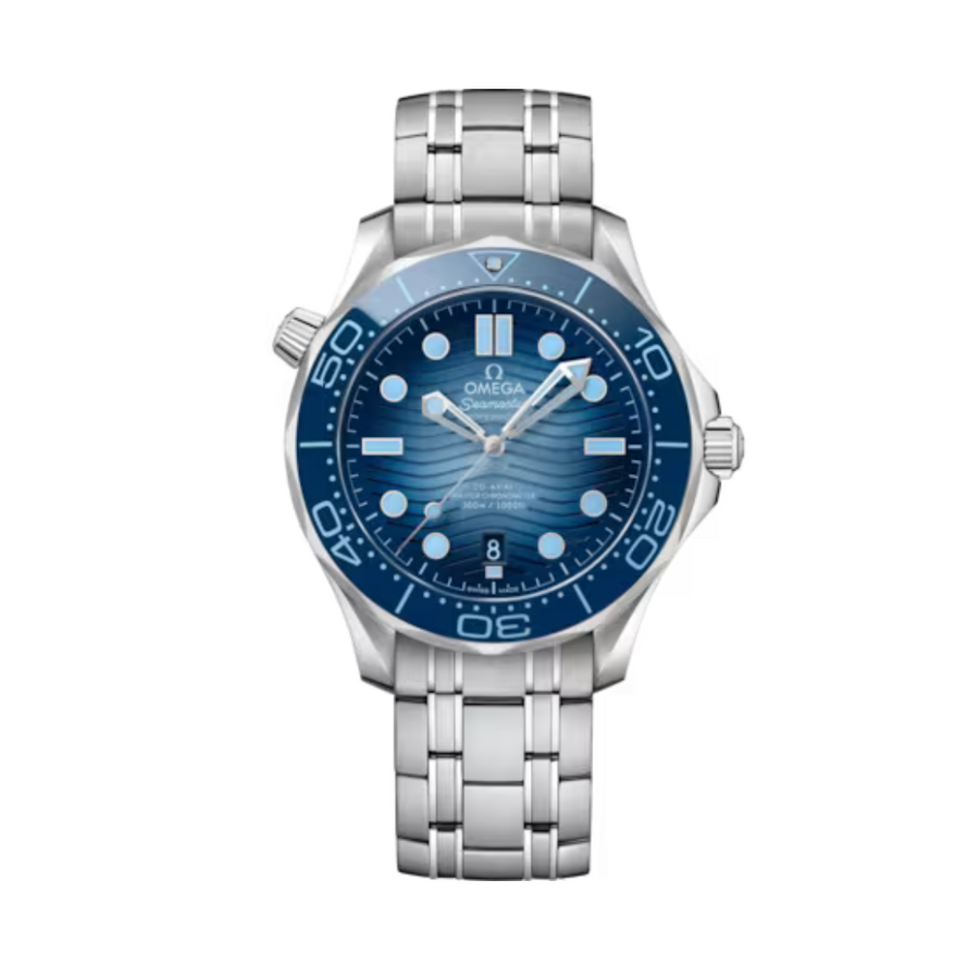 42mm Seamaster Diver 300M Watch with Blue Dial in Stainless Steel, Bracelet