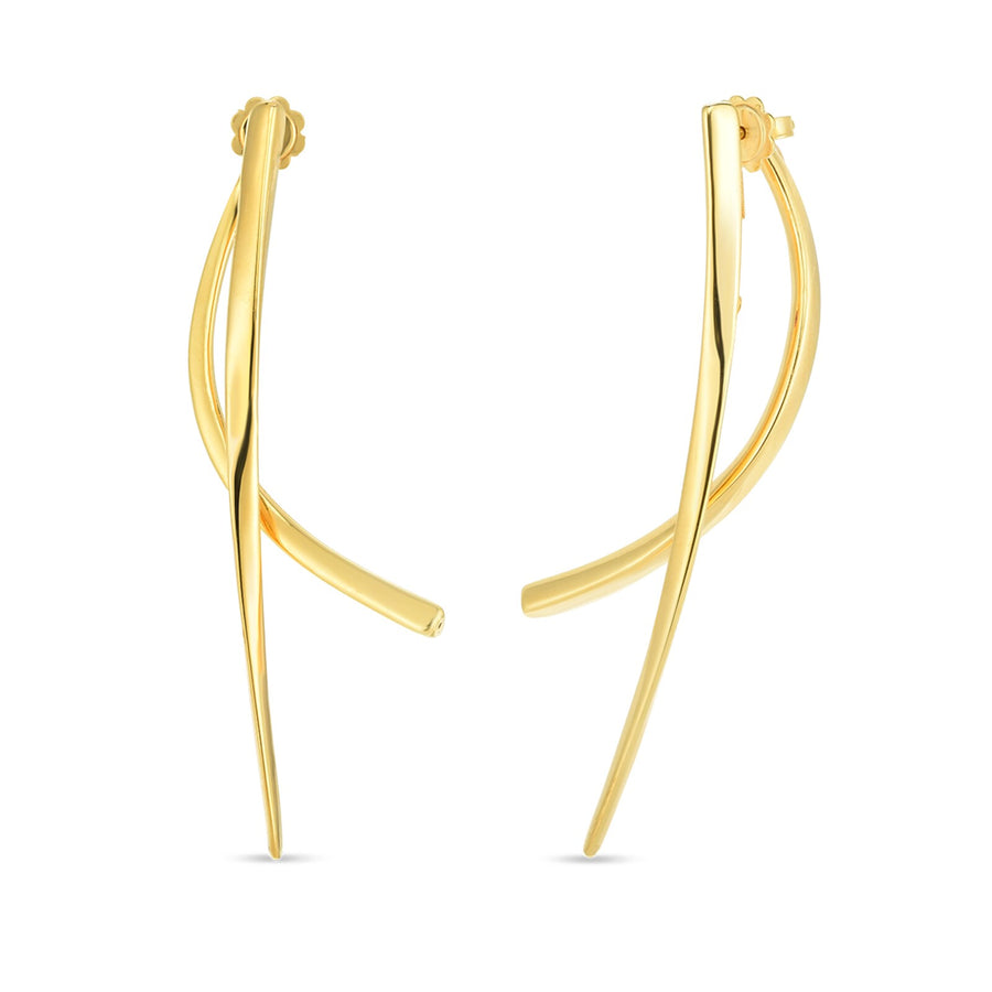 Designer Gold Earrings in 18K Yellow Gold