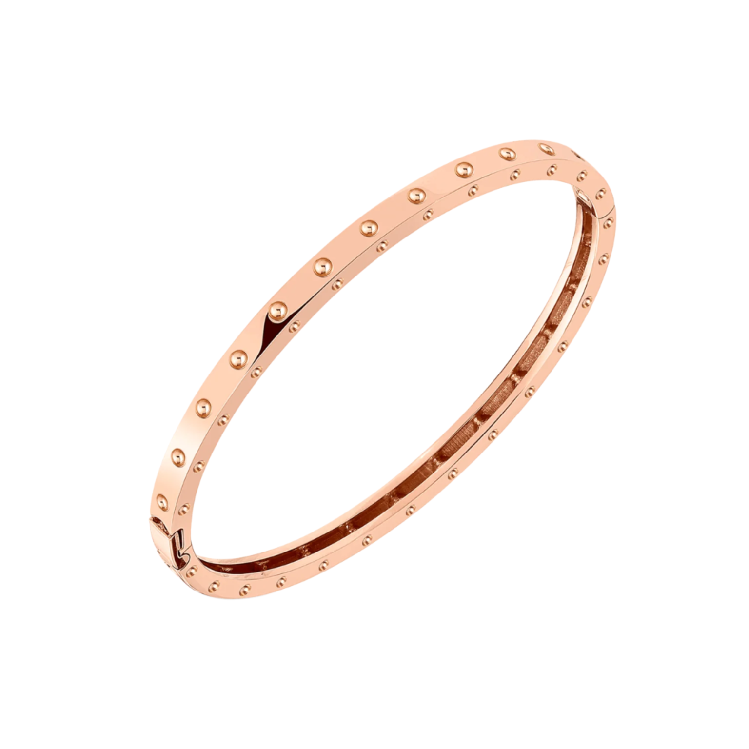 Pois Mois Oval Bangle in 18K Rose Gold